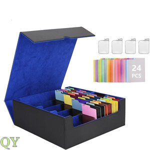 Boîte de rangement pour cartes à collectionner QY Large 4 rangées, capacité de 3000+ cartes, organiseur pour collectionneurs et jeux de société - Product Image 1
