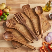 Offre Spéciale : Ensemble de 4 Spatules en Bois Non Toxiques – Ustensiles de Cuisine Chinois avec Spatules Plates pour la Cuisine