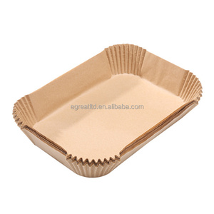 Factory Customized Rectangle Biodegradable Disposable Food Grade <b>Silicone</b> Oil Waterproof Air Fryer Paper Liners - Product Image 2