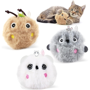 In the Trend BSCI Certified Cute Design Multi-Color <b>Plush</b> Ball Catnip <b>Cat</b> Toy in Stock - Product Image 1