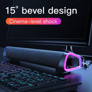 Haut-parleurs pour PC alimentés par USB avec lumières rvb colorées son Surround haut-parleur sans fil pour ordinateur Portable, barre de son pour ordinateur de bureau et Portable - Product Image 4