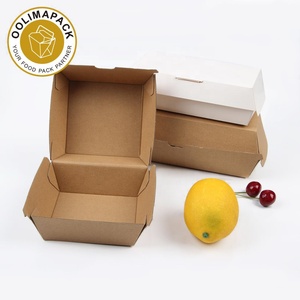 Muestras Disponibles, Caja Plegable Desechable para Envasado de Alimentos para Hamburguesas - Product Image 4