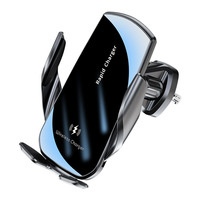 Support de téléphone sans fil pour voiture à charge rapide 15W pour iPhone Samsung, fixation par induction à gravité sur grille d'aération, en ABS flexible