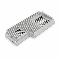 Dissipateur thermique en aluminium extrudé sur mesure avec trous de ventilation, dissipateur thermique usiné CNC pour boîtiers électroniques