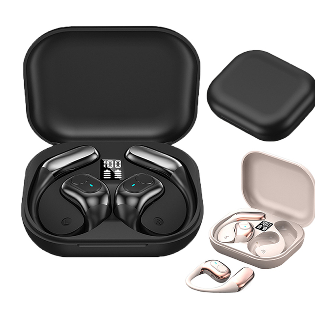 2025 New Ultra-Thin Clip-On Earphones Wireless Bt 5.3 Sports Earhook Headset With HD Mic IPX7 Waterproof for Women Men OEM ODM