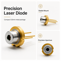 Composant de diode laser optique rouge et verte ZhonNa D5 5mm 660nm 515nm pour équipements laser de machines commerciales, pièces et accessoires