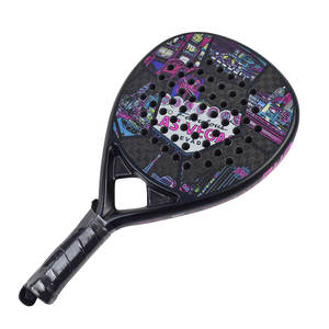 Raquette de tennis professionnelle en fibre de carbone OEM Premium d'usine Matériau EVA Personnalisé 3k 12k 18k Padel - Product Image 4
