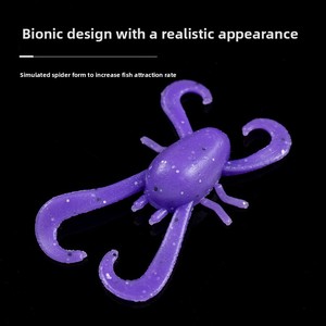 Pack <span class=keywords><strong>de</strong></span> 10 leurres souples artificiels en acier inoxydable, style araignée imitation requin, avec hameçons <span class=keywords><strong>de</strong></span> jigging <span class=keywords><strong>pour</strong></span> achigan, <span class=keywords><strong>pour</strong></span> crevettes et <span class=keywords><strong>vers</strong></span> transformables - Product Image 2