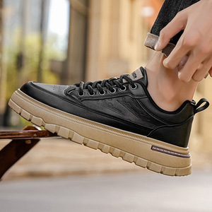 Chaussures en cuir classiques décontractées pour hommes, style britannique rétro, imprimé animal, boucle, respirantes, antidérapantes, semelle souple, résistantes à l'usure - Product Image 1