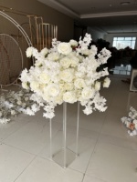 FB034 Großhandel Hochzeit Seiden-Rotrosen Blumen-Tischdekoration Künstlicher Großer Blumenball für Event- und Party-Dekoration