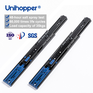 Unihopper 3-Fold 45mm telescopicas mở rộng đầy đủ Tủ Ngăn Kéo kênh mềm đóng bóng mang ngăn kéo Slide - Product Image 1