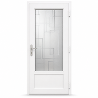 Porte en PVC avec verre feuilleté, porte en PVC avec verre Low-E, porte en PVC avec verre isolant pour projets de bâtiments résidentiels écoénergétiques