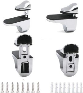 Bền Có Thể Điều Chỉnh Wall Mount Kẽm Hợp Kim Gỗ Glass Chủ Phù Hợp Kệ Khung - Product Image 2