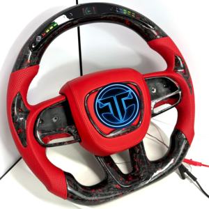 Volant en fibre de carbone pour <span class=keywords><strong>Dodge</strong></span> Charger Challenger Hellcat Charger Durango SRT <span class=keywords><strong>RT</strong></span> GT, accessoires de voiture - Product Image 3