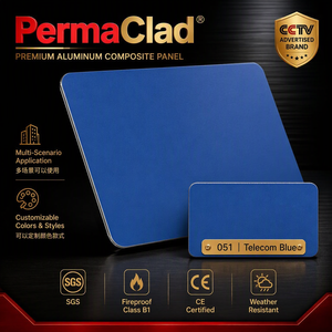 Panel Compuesto de Aluminio con Clasificación de Resistencia al Fuego A2, Lámina ACM, Revestimiento Azul PVDF, Impermeable, <span class=keywords><strong>para</strong></span> Fachadas Exteriores de Estadios y Gimnasios - Product Image 2
