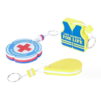 Logo personnalisé EVA NBR PU mousse porte-clés flottant de sécurité flottant enduit porte-clés pour cadeaux de promotion