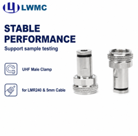 Connecteur mâle UHF LWMC à pince pour câble LMR240 et câble de 5 mm, VSWR 1,20 max.