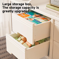 Armoire de rangement modulaire pour enfants à 4 colonnes, en plastique, avec portes double face, pour l'organisation complète de la chambre d'enfant