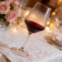 Verre à vin vintage de luxe 21OZ Verre à vin transparent Grand gobelet personnalisé Logo Verres à vin en verre pour la vente en gros