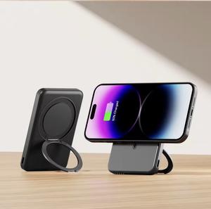 Banque d'alimentation portable sans fil Li-Polymère 10000mAh 22,5W à rotation 360° avec support de téléphone OEM, charge rapide, qualité fabuleuse, première classe - Product Image 3