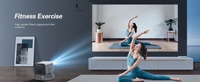Proyector de Techo Portátil con Licencia de Google-TV, Sistema 4K DLP Full HD Nativo 1080P, 2200 ANSI Lúmenes, MEMC, para Enseñanza Escolar y Negocios