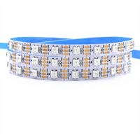 Bande LED RVB WS2812 Arc-en-ciel, éclairage d'ambiance pleine couleur, 5V, indice de protection IP20, intensité variable, circuit intégré programmable, lumière de fête DJ