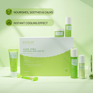 ESTELIN Nouvelle Arrivée - Coffret Soin Apaisant et Hydratant à l'Aloe Vera (6 Pièces) : Sérum, <span class=keywords><strong>Crème</strong></span> et Tonique - Product Image 2