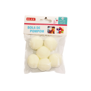 Pompon ILAN 3,5 cm Colore Crema per Decorazioni Artigianali - Product Image 1