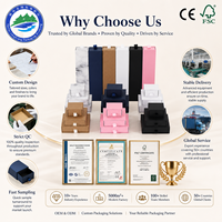Boîte d'emballage tiroir pour bijoux, avec logo imprimé, pour colliers, boîte personnalisée de luxe en papier pour bagues, boîte cadeau en carton pour bijoux
