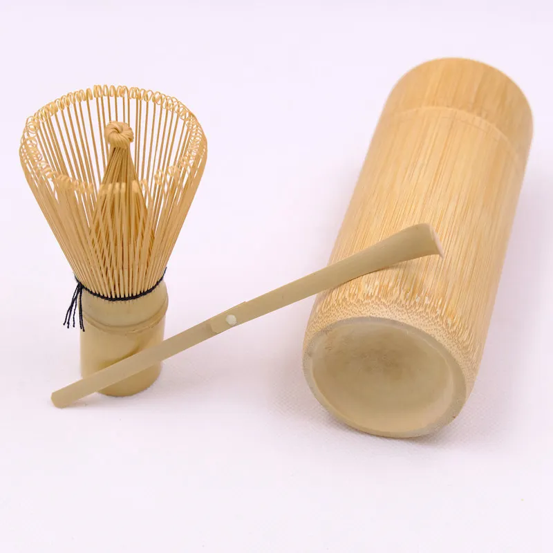 Wholesale Traditional Handmade Green Matcha Tea Set Natural Bamboo Whisk Tools for Matcha