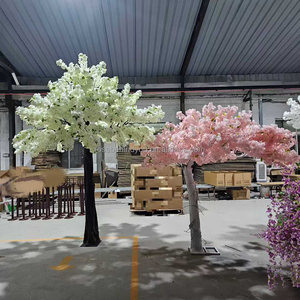 Arbre de <span class=keywords><strong>cerisier</strong></span> japonais Sakura <span class=keywords><strong>rose</strong></span> en fibre de verre à tronc courbé pour mariage en extérieur ou en intérieur, arbre à fleurs de soie <span class=keywords><strong>rose</strong></span> pour fête - Product Image 4