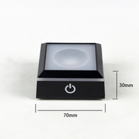 Support de lampe LED en verre tactile cristal, personnalisé, avec boule de cristal 3D gravée au laser, marque HDW, poli, pour présentation – Vente chaude Pujiang