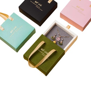 Wholesale Customized Logo Square Cardboard Paper Drawer Box Eco-Friendly <b>Packaging</b> for Jewelry Rings Earrings and Necklaces - Product Image 6