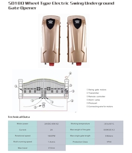 Cửa mở tự động động cơ kép, cửa mở tự động nặng, điều khiển từ xa, cửa mở tự động dạng xoay - Product Image 3