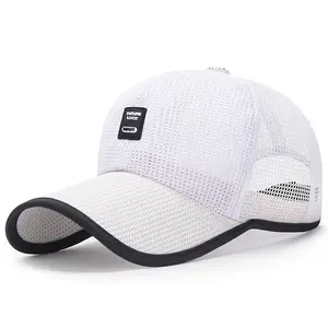 Neuer Sommer für draußen Damen große Kante Sonnenblende Netzkappe atmungsaktive Baseballkappe für Sonnenschutz Männer Party passender Hut