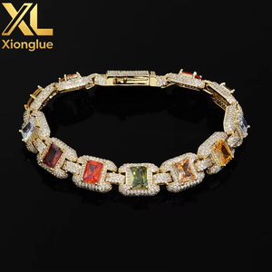 Parure de bijoux unisexe en cuivre plaqué or 18 carats avec zircon coloré de 12 mm, design de niche simple, 24 pouces, pour usage quotidien - Product Image 3