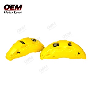 Kit de Frenos Grandes OEM MOTOR SPORT Amarillo de 10 y 4 Pistones para Mejora de Caliper de Hierro Fundido de una Pieza con 1 Año de Garantía - Product Image 5
