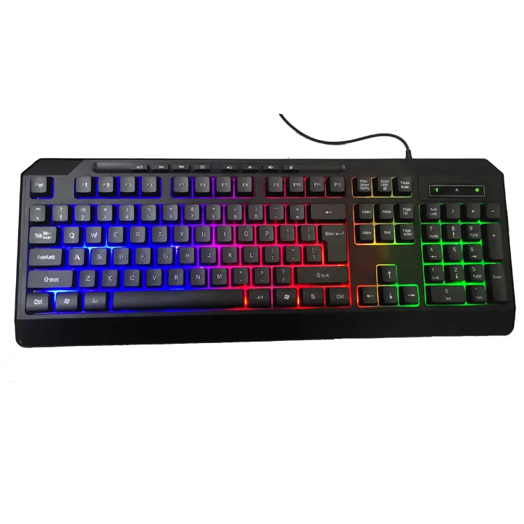 Gaming Keyboard 104 Keys Mechanical Fell Wired USB Keyboard LED Backlit for Gamer RGB Laptop /office
