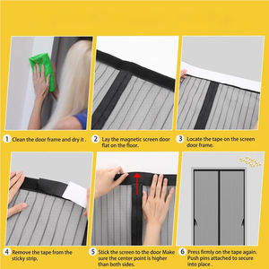 Gorden Anti nyamuk pintu layar serangga, tirai pintu Anti nyamuk untuk pintu dalam ruangan efisiensi tinggi mencegah serangga - Product Image 6