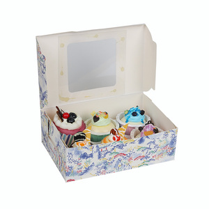 Cupcake Boxes With Inserts And Window Hold 6 Cupcakes Bakery Cake Boxes Pastry For Cookie
