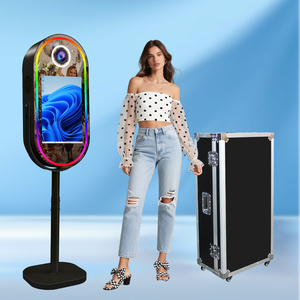 Espejo Fotográfico Ovalado con Pantalla Táctil de 21.5 Pulgadas, Espejo Mágico para Cabina de Fotos, Máquina de Fotos para Fiestas y Selfies, Precio de Fábrica - Product Image 1