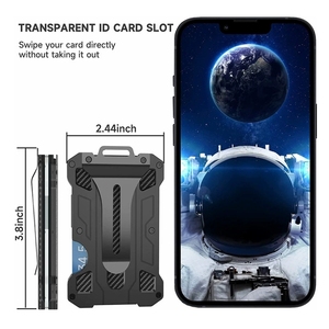 กระเป๋าสตางค์แบบหนีบโลหะป้องกัน RFID พร้อมช่องใส่ AirTag ในตัว สำหรับใส่บัตรและชิปติดตามตัว ทำจากอะลูมิเนียม - Product Image 4