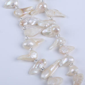 Cuentas Sueltas de Perlas Naturales de Agua Dulce de 18 cm y 8-12 mm, Forma Irregular, para Pulseras, Manualidades, con Orificio para Colgar, Adhesivas, Semiterminadas - Product Image 5