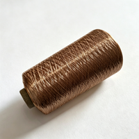 Benang Bordir Polyester Mercerized Seri Brown 300D FDY 100%  Tahan Lama Ramah Lingkungan Untuk Menjahit & Merajut Gulungan Besar
