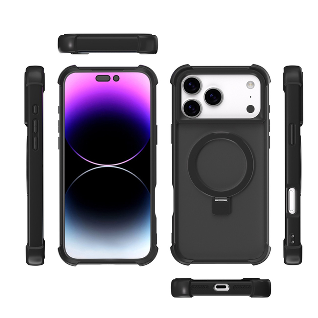 For 17 Pro Max Sports Magnetic Waterproof 360 Protection Shockproof Hybrid Wireless Charging Back Cover TPU+PC Case