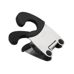 1pc Noir Rouge Anti-Brûlure Bol Clip Porte-Cuillère en Acier Inoxydable et Clips Latéraux en Plastique pour Cuisine - Product Image 5