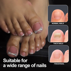Formes professionnelles pour ongles des pieds, 15 tailles disponibles, lot de 150 pièces en boîte, avec marques graduées pour extension d'ongles. - Product Image 4