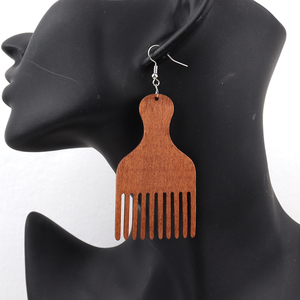 Pendientes de Peine africano cortado con láser - Product Image 5