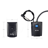 Déclencheur de flash studio sans fil Godox AT-16 pour Canon, Nikon, Pentax, Olympus, Samsung, 16 canaux, alimentation CA, vitesse de synchronisation 1/200s