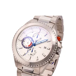 Fashion Design Trendy Chromo Luxury Men Luminous Watch Reloj Hombre Sport Men Rim Quartz Chronograph Watch